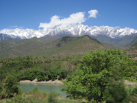 a view of yulong snow mt. from the black dragon pool, Lijiang